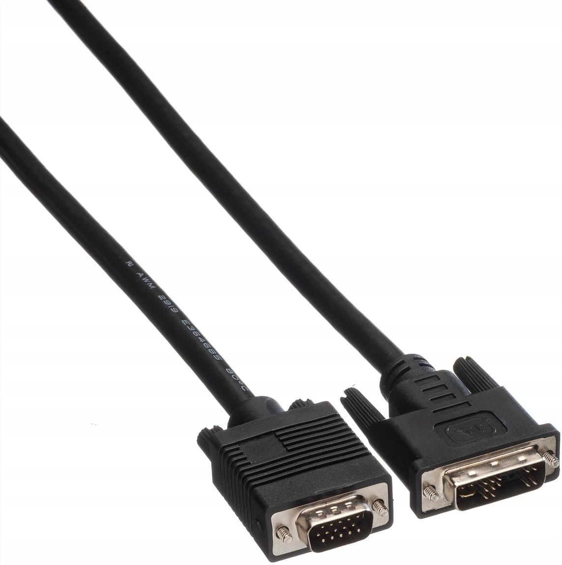 Cabo VGA DVI 12+5 / HDB15M 5.00m Preto