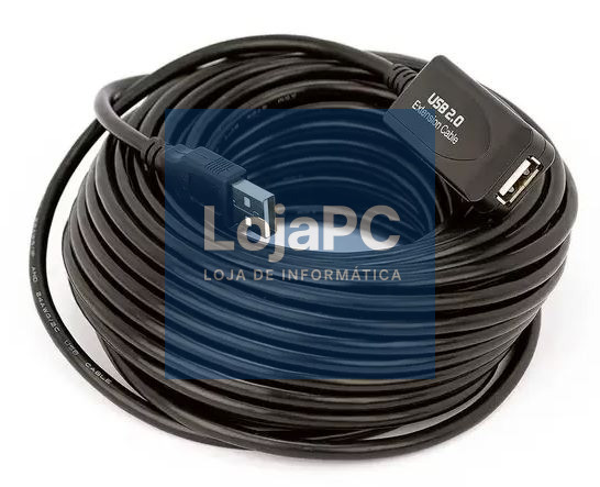 Cabo USB 2.0 ext. AM/AF 0.15m Preto — imagem 3