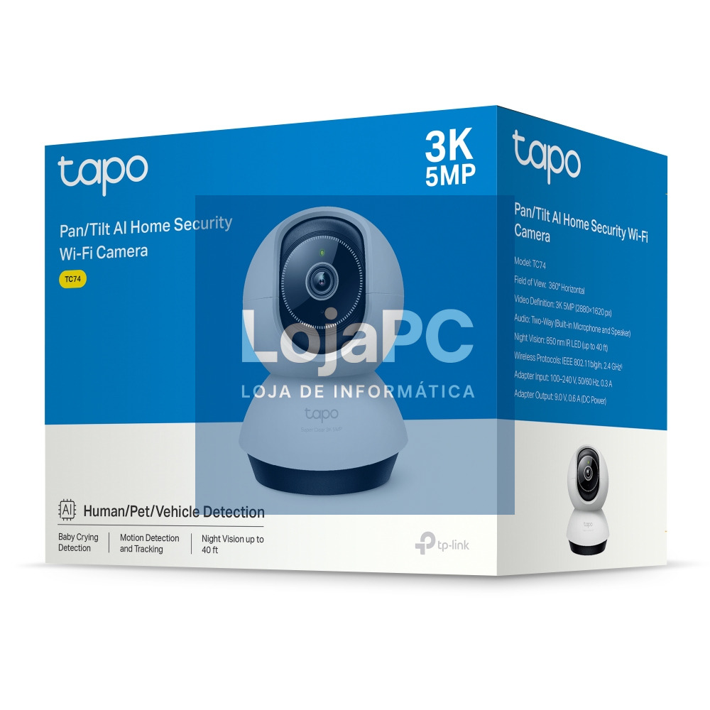 TP-LINK Pan/Tilt AI Home Security Wi-Fi Camera 3K 5MP