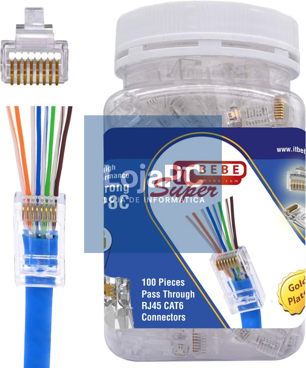 Chicote UTP RJ45 Cat6 1.00m Beje — imagem 2