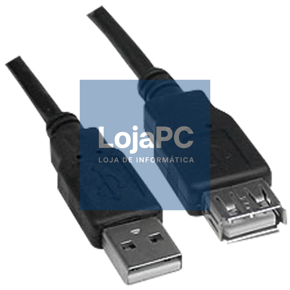 Cabo USB 2.0 A Macho/ USB 2.0 A Femea  0.35cm Preto — imagem 4
