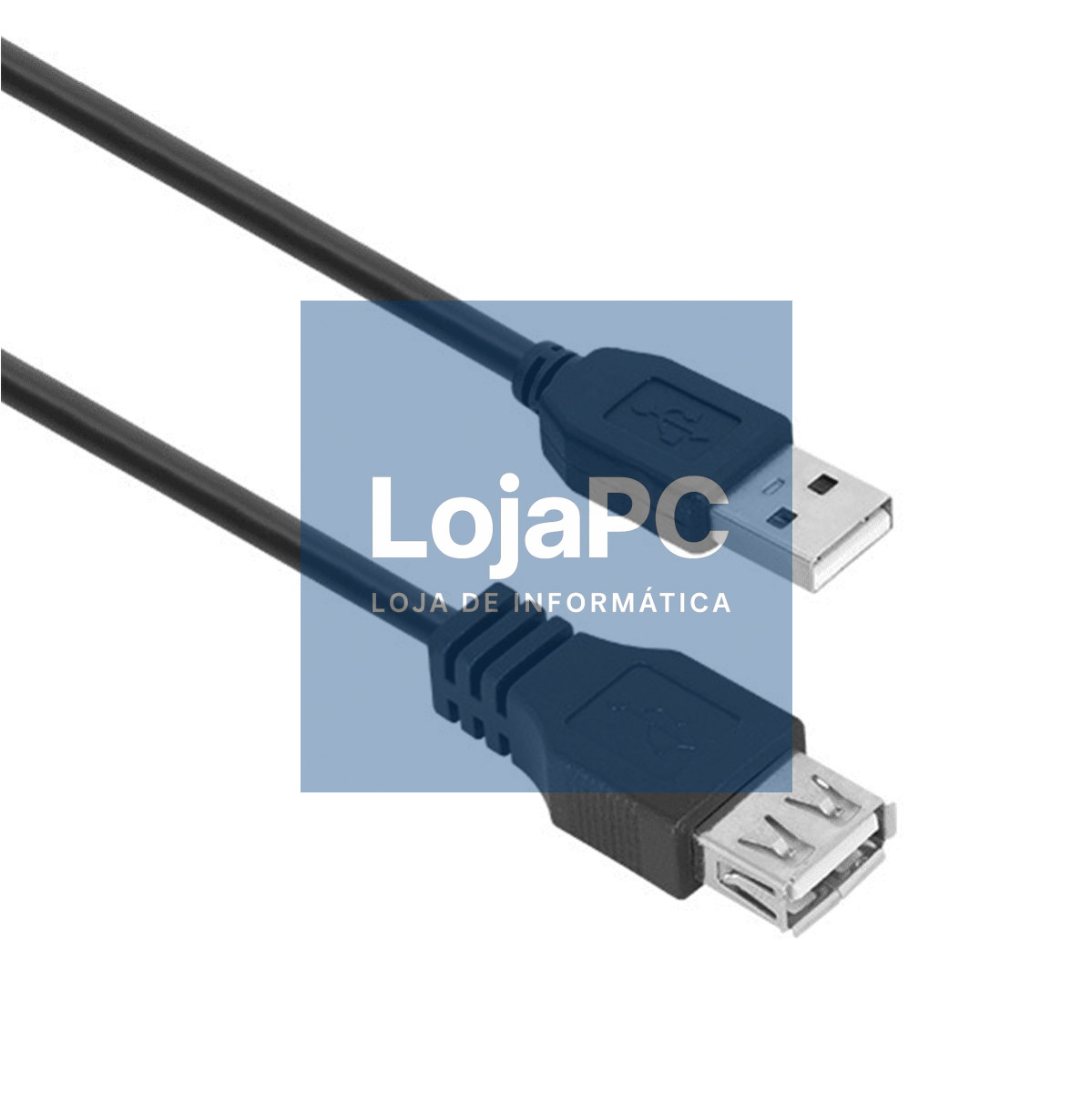 Cabo USB 2.0 A Macho/ USB 2.0 A Femea  0.35cm Preto — imagem 2