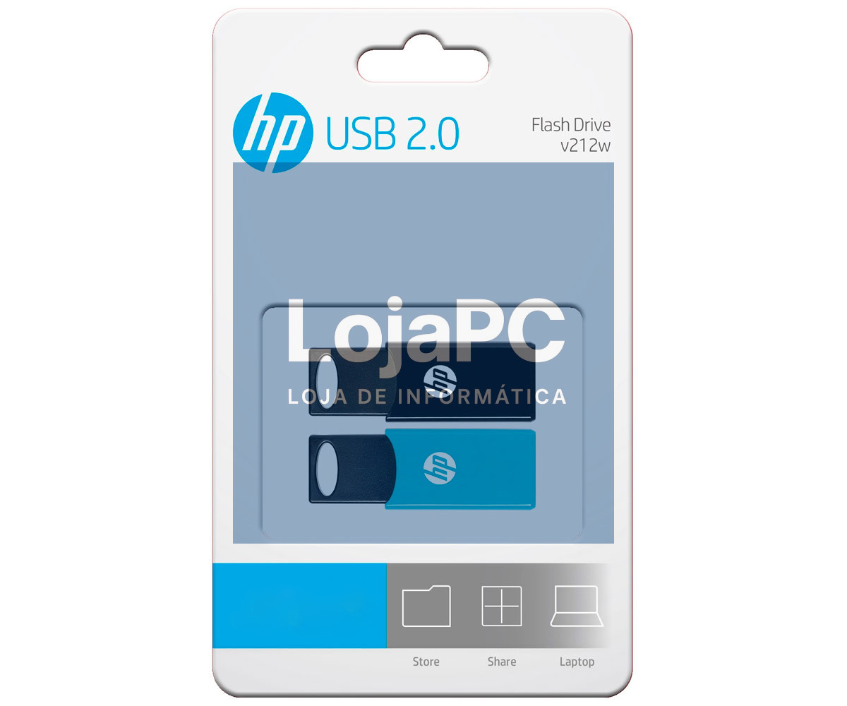 HP 2 x 64GB v212w USB 2.0 Twin Pack Pen Drive