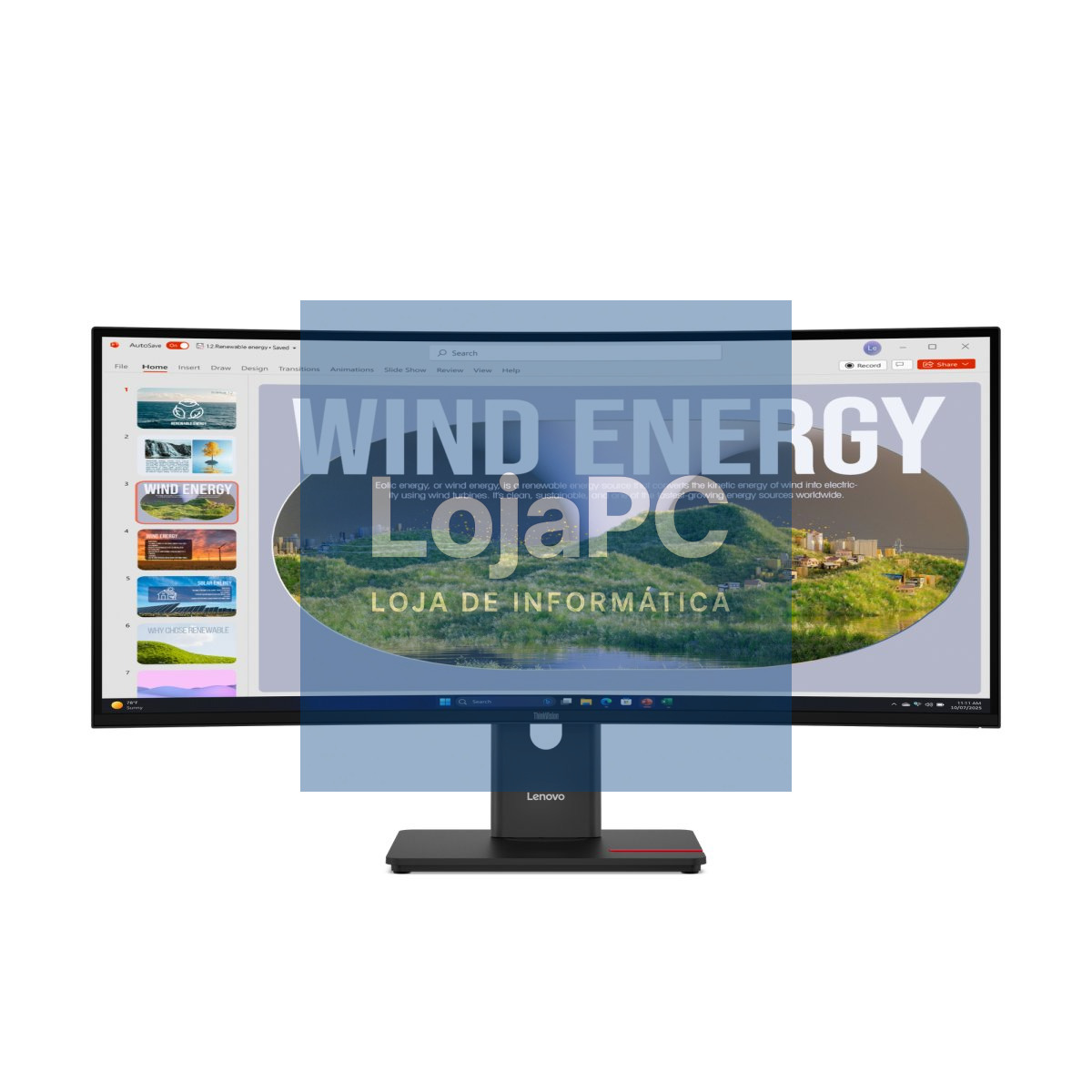 LENOVO ThinkVision T34WD-40 34inch 3440x1440 Curved VA 120Hz USB-C docking 96W Mirror power button Epeat Gold TCO10