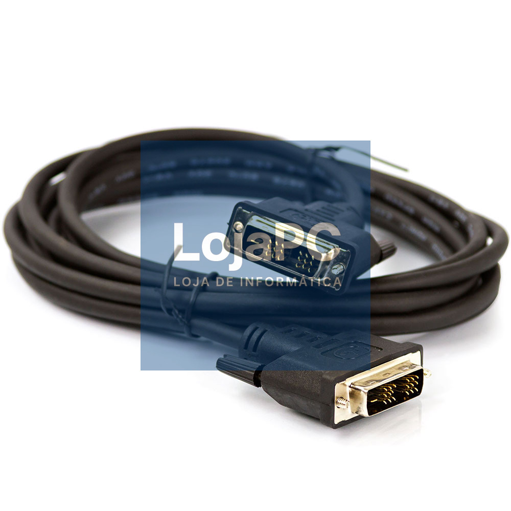 Cabo DVI-D Digital 18+1 c/ferrite 2mts Preto — imagem 2