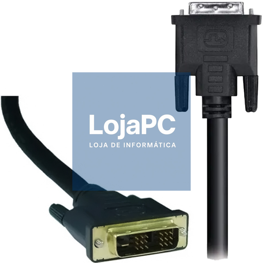 Cabo DVI-D Digital 18+1 c/ferrite 2mts Preto — imagem 3
