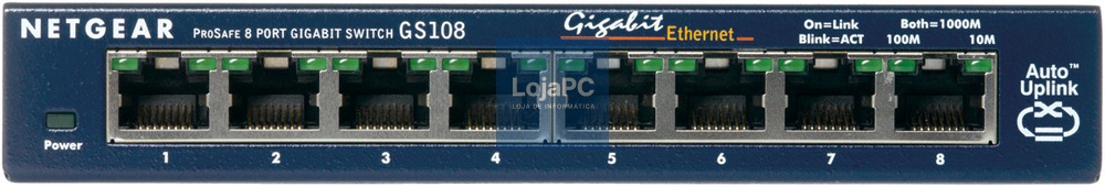 HUB SWITCH 8 PTOS METALI 10/100/1000 Netgear GS108
