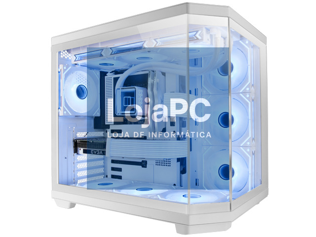 MARS GAMING MC-3TCORE HIGH CAPACITY CUSTOM ATX CASE TRIPLE CONTINUOUS TEMPERED GLASS WINDOWS UP TO 10X FANS WHITE