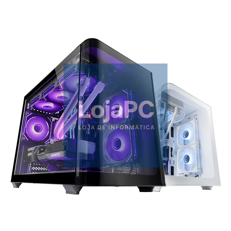 MARS GAMING MC-FUSIONM MATX COMPUTER CASE CONTINUOUS TEMPERED GLASS ROUNDED EDGES WATERCOOLING SUPPORT WHITE