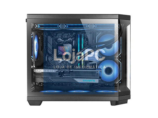 MARS GAMING MC-3TCOREM CUSTOM MICRO-ATX CASE TRIPLE CONTINUOUS TEMPERED GLASS WINDOWS MODULAR DUAL CHAMBER DESIGN BLACK