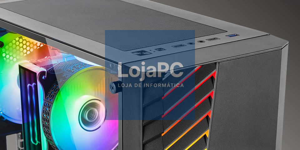 MARS GAMING MC-VOLT ATX COMPUTER CASE 120MM ARGB REAR FAN FRONT ARGB STRIP ARGB MB & CONTROLLERS COMPATIBLE BLACK