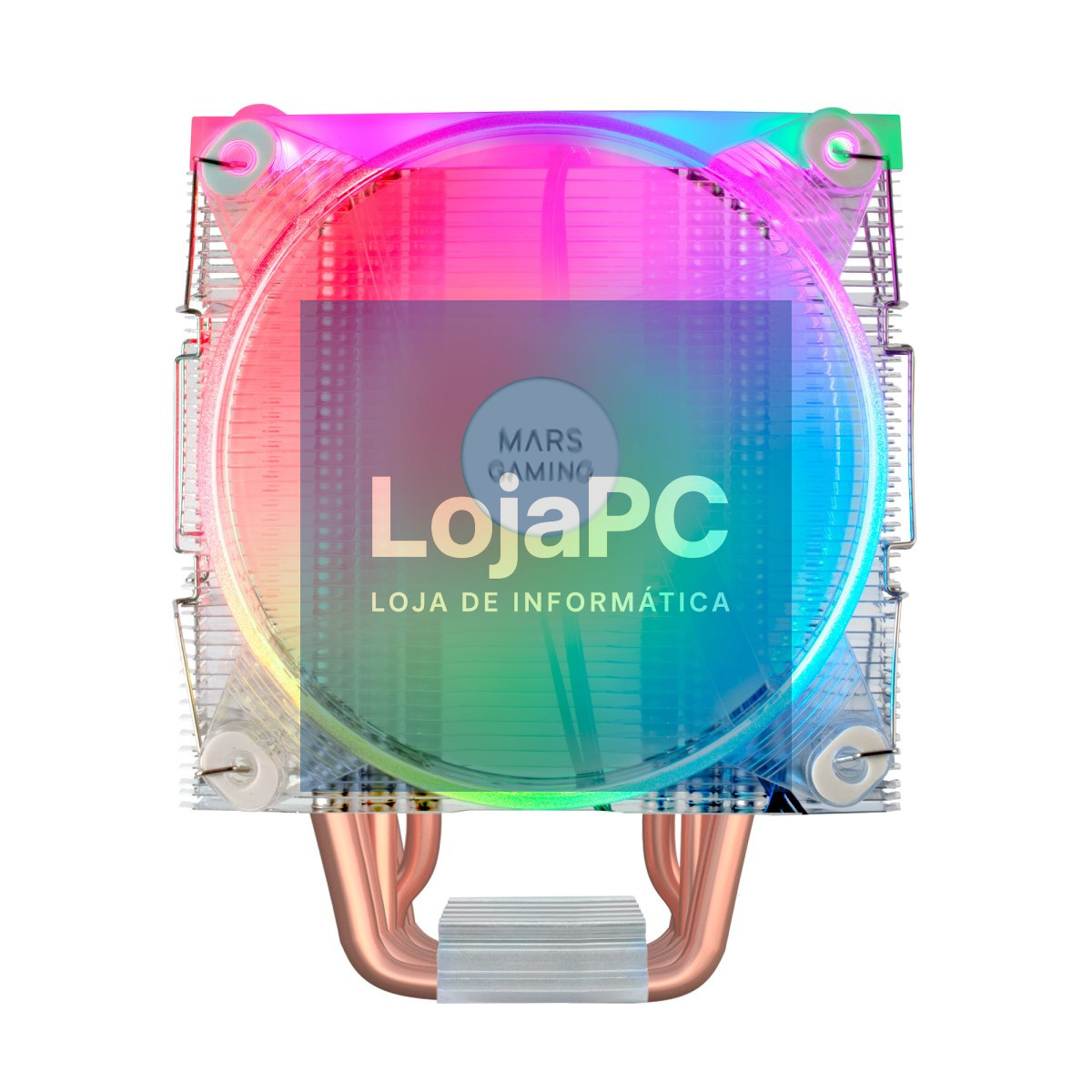 MARS GAMING MCPU66 CPU COOLER DUAL ARGB DUAL 12CM PWM FAN 6X HEATPIPE 220W