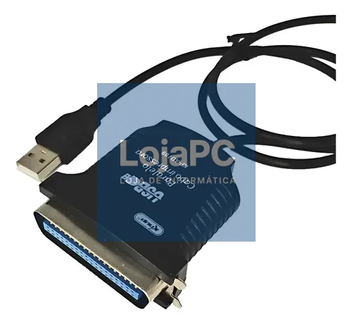 Cabo Conversor DDigital USB para Paralelo Preto — imagem 3