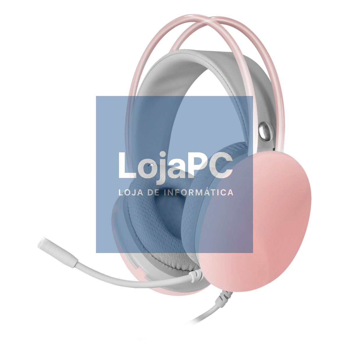 MARS GAMING MH-GLOW FULL CHROMA 360 HEADPHONESMIC ULTRA-LIGHT PC/PS4/PS5/XBOX PINK