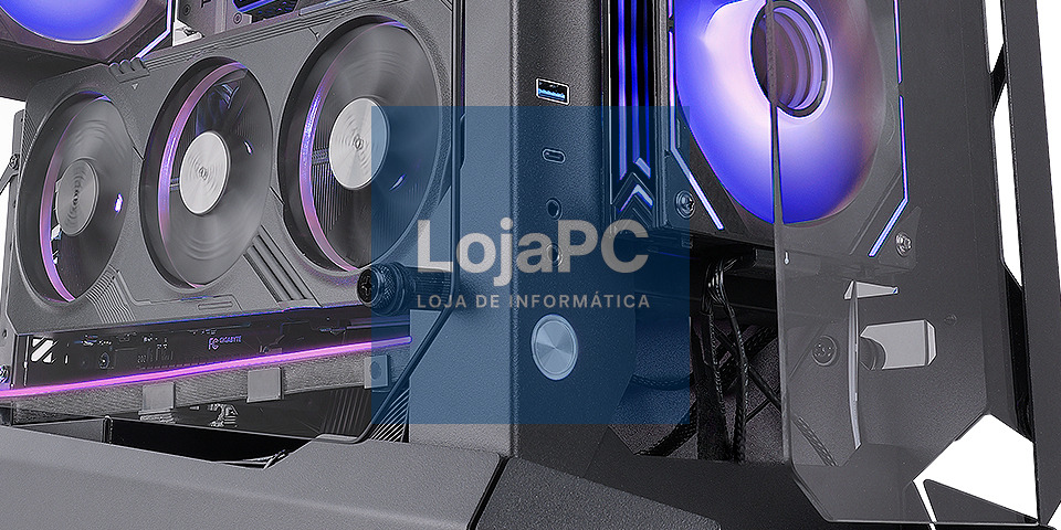 MARS GAMING MC-EDGE OPEN AIR ATX COMPUTER CASE TRIPLE TEMPERED GLASS PANELS BLACK