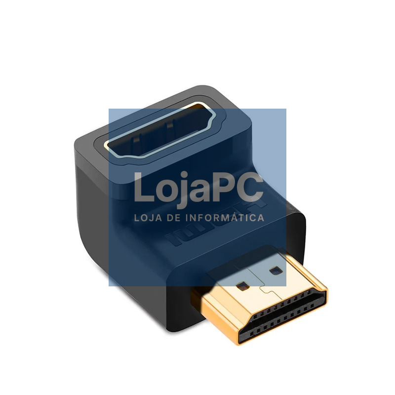 Adaptador HDMI F/HDMI F Angulado Preto — imagem 4