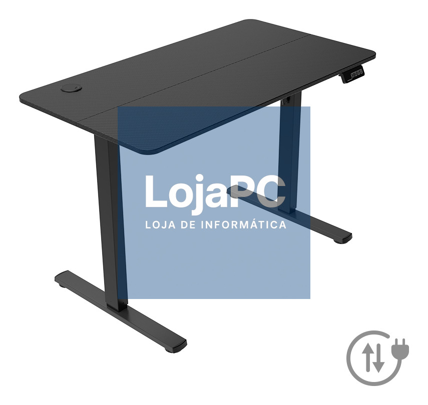 MARS GAMING MGD-ERGOPRO 110X60CM ERGONOMIC GAMING DESK ELECTRIC HEIGHT ADJUSTMENT HEADPHONE STAND BLACK