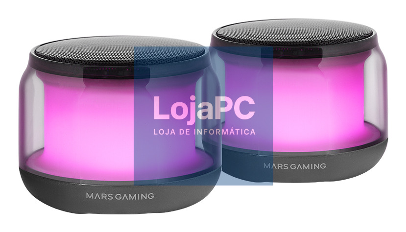 MARS GAMING MS-AURA BLUETOOTH 5.3 RGB 360 MINI SPEAKER 15W CUSTOM DSP CHIPSET CONTROL BOX BLACK