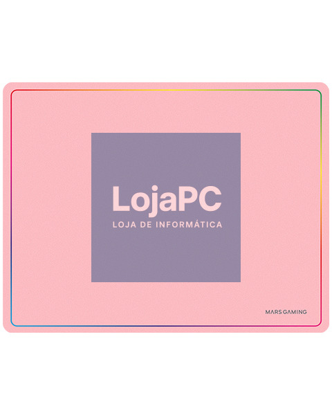 MARS GAMING MMP124 360X260MM GAMING MOUSEPAD RAINBOW LINE EDGE DESIGN NANO-TEXTILE & NON-SLIP NATURAL RUBBER BASE PINK