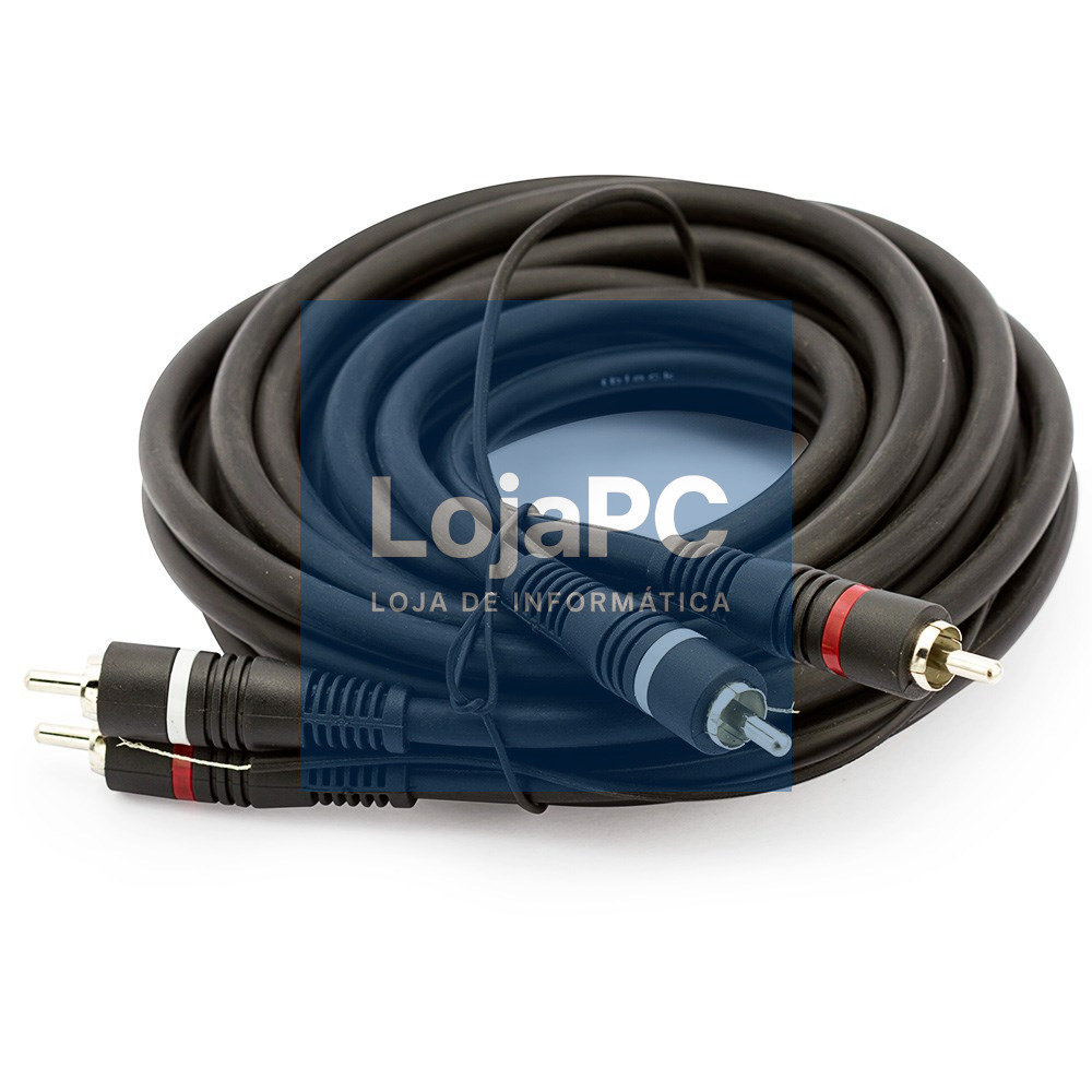 Cabo 2 RCA  M/ 2 RCA M 1,5 m Preto — imagem 2