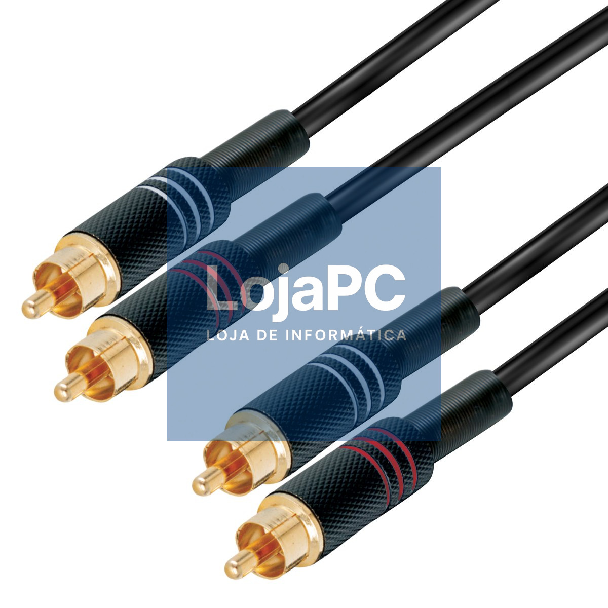 Cabo 2 RCA  M/ 2 RCA M 1,5 m Preto