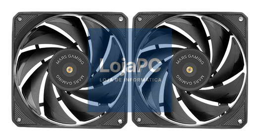 MARS GAMING MF-NCLX2 2IN1 120MM ULTRASILENT FDB COPPER PWM PROFESSIONAL FAN KIT HYBRID BLADES ANTIVIBRATION PADS THICK FRAME BLACK