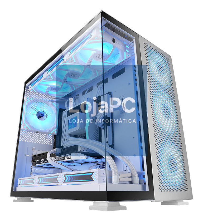 MARS GAMING MC-NOVA2 E-ATX COMPUTER CASE DOUBLE FRAMELESS CONTINUOUS FRONT AND SIDE TEMPERED GLASS PANELS FULL LIQUID COOLING SUPPOR