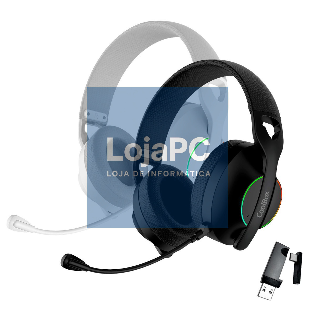 COOLBOX HEADSET GAMING MIC WB01 RF+BT WHITE