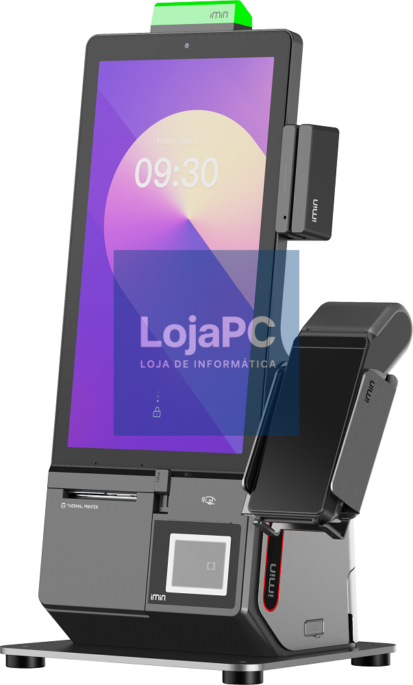 iMin Heron 1 mini (Retail Edition) Android 15 8-Core, 2.0GHz 15.6" WiFi 6 BT NFC 80mm Printer Single Camera Retail Scanner GMS Black 8GB+128GB EU PLUG F