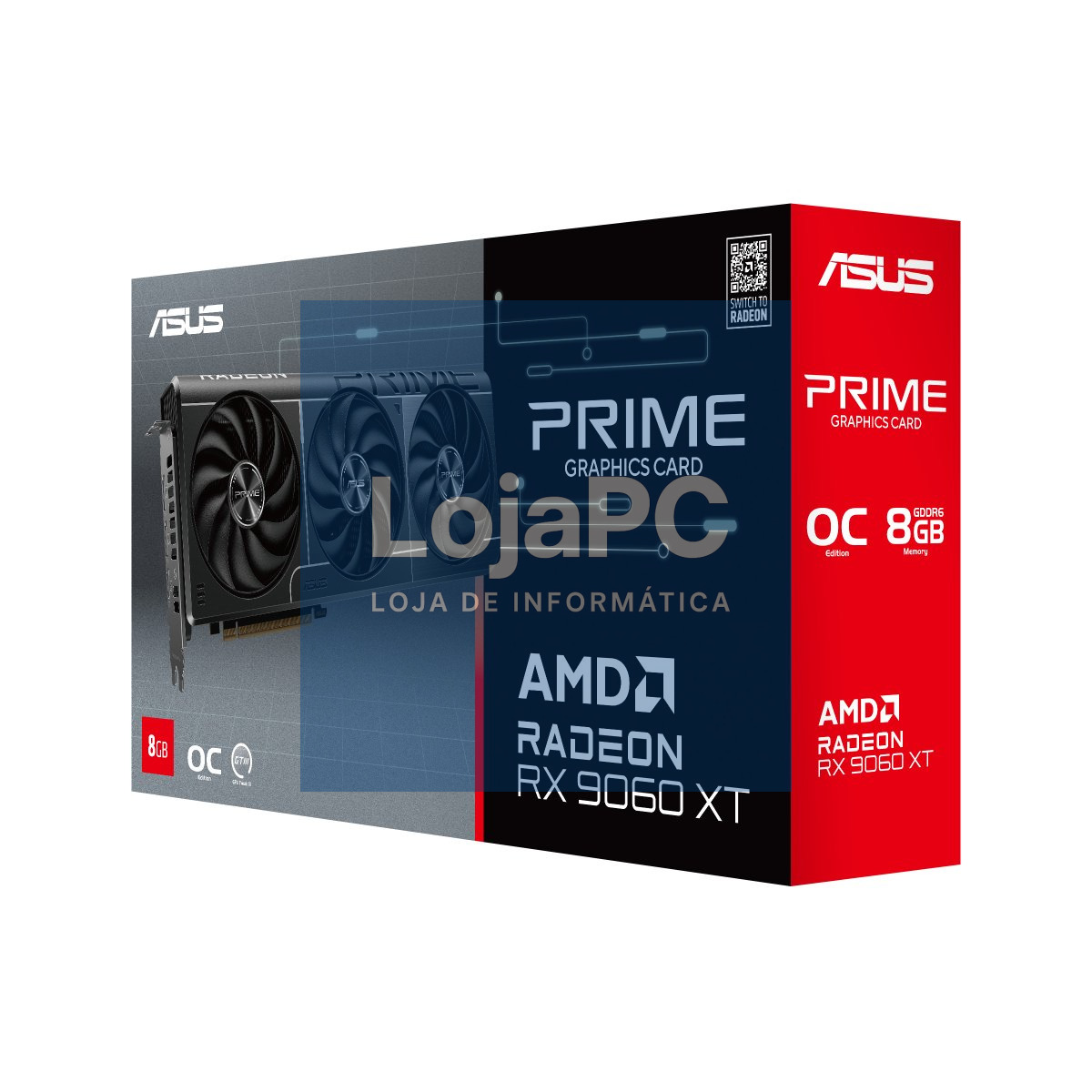 ASUS Prime Radeon RX 9060 XT OC Edition 8GB GDDR6 Graphics Card PCIe 5.0 HDMI 2.1b DisplayPort 2.1a