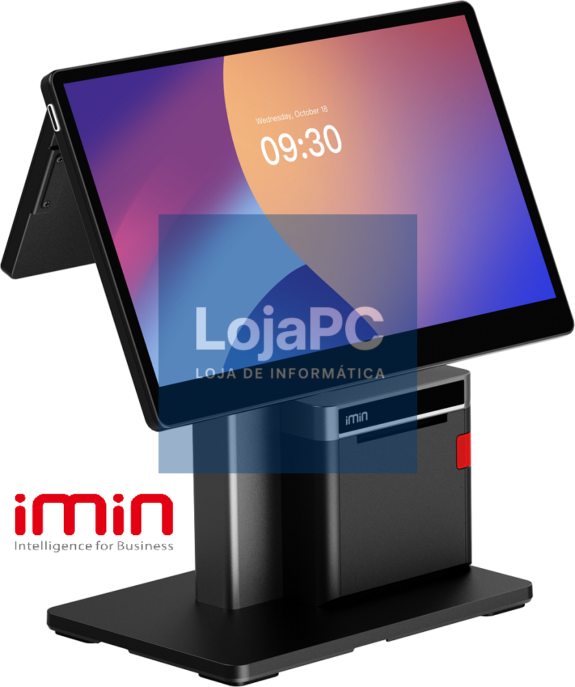 Swan 2 Pro (Impressora) Android 15/8-Core, 2.2GHz/4GB+64GB/15.6" FHD+10.1 HD/Alto-falante/Impressora 80mm/Suporte NFC