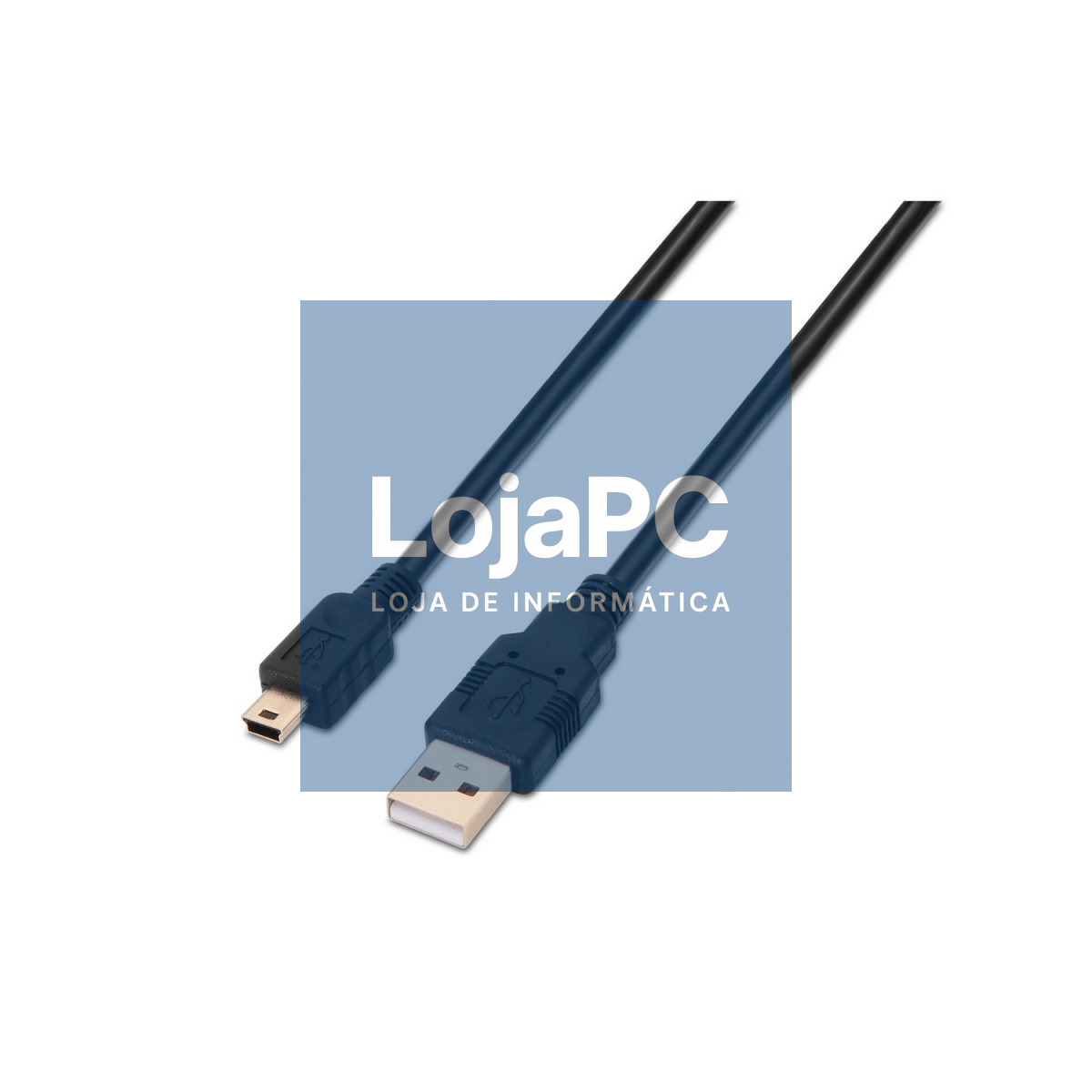 Cabo USB 2.0 tipo A/mini B 12p 1.80m Preto — imagem 3