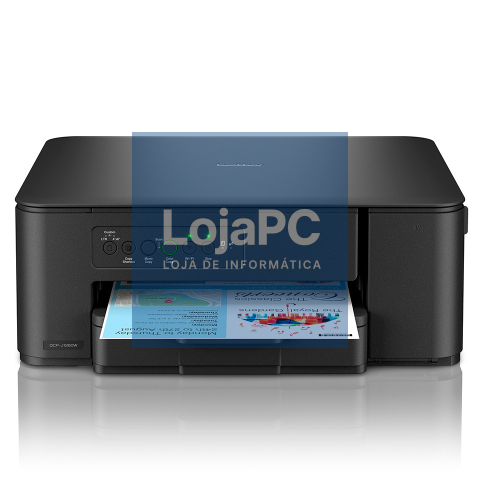 BROTHER DCPJ1260W MFP Color 3-in-1 A4 inkjet with smartphone app Wi-Fi and Wi-Fi direct