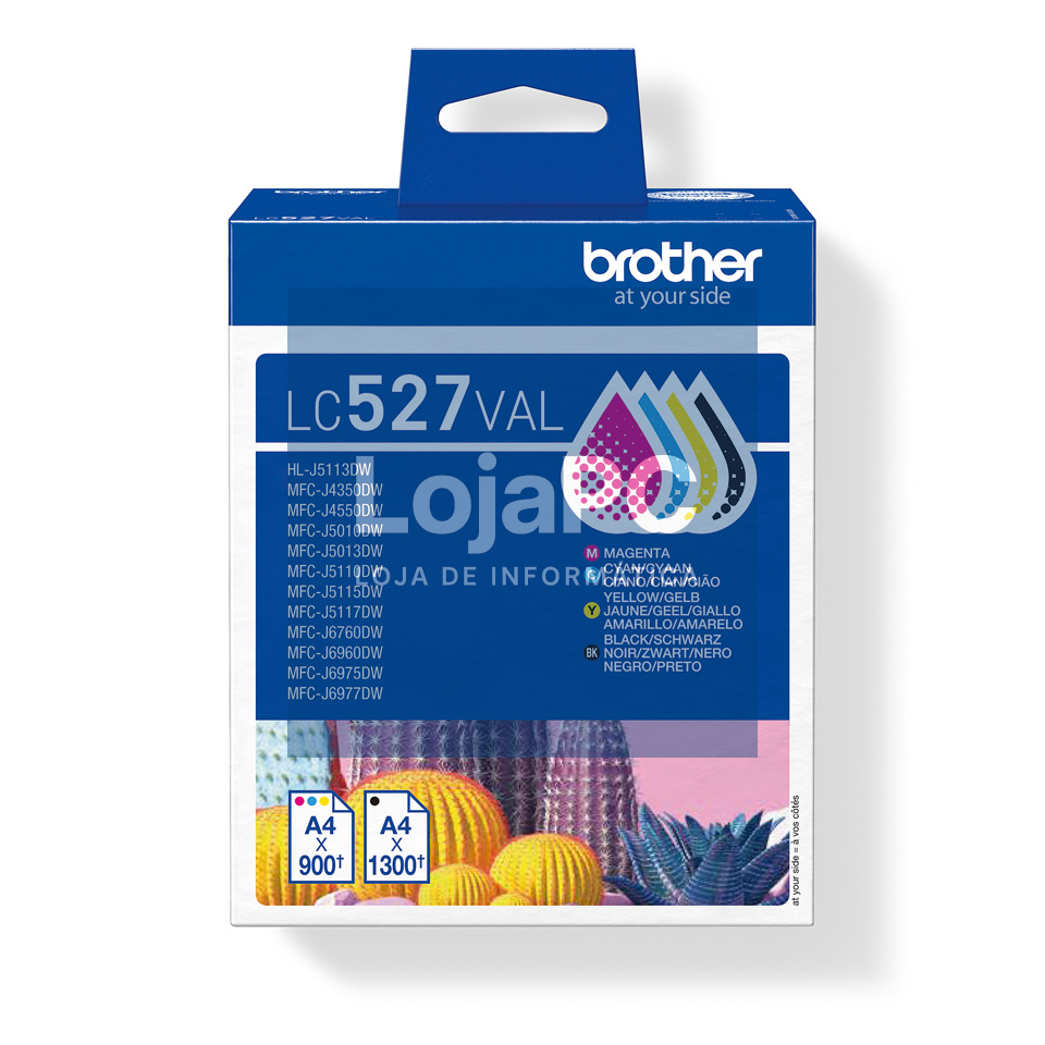 BROTHER LC527VAL Pack from 4 Cartridges MFCJ4350DW MFCJ4550DW