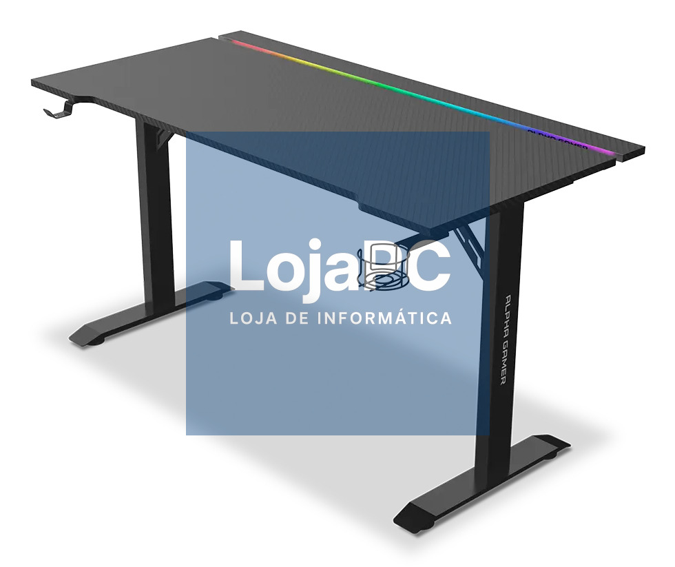 ALPHA GAMER Starla RGB Black Gaming Desk