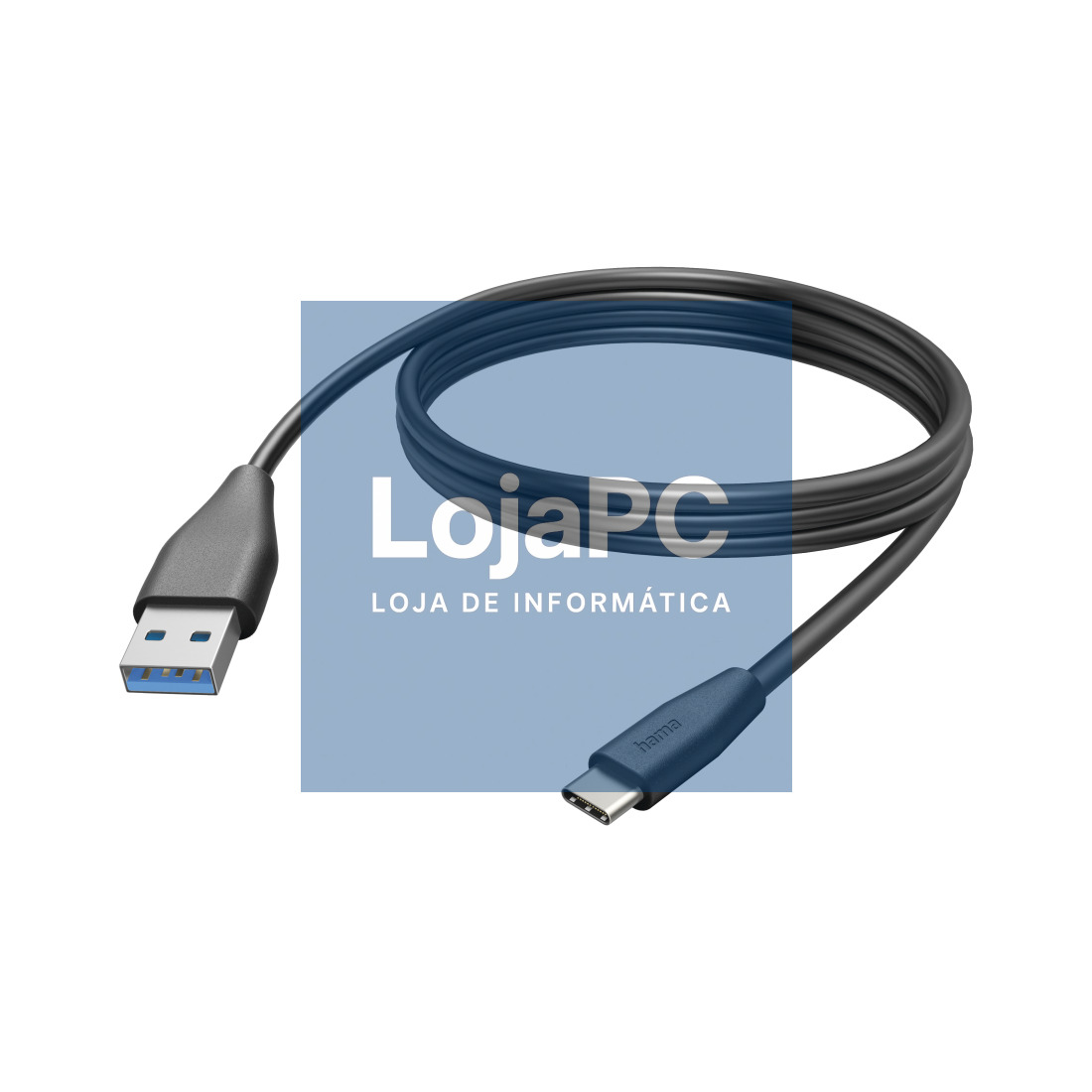 HAMA Cabo USB USB-A - USB-C 3 m Black