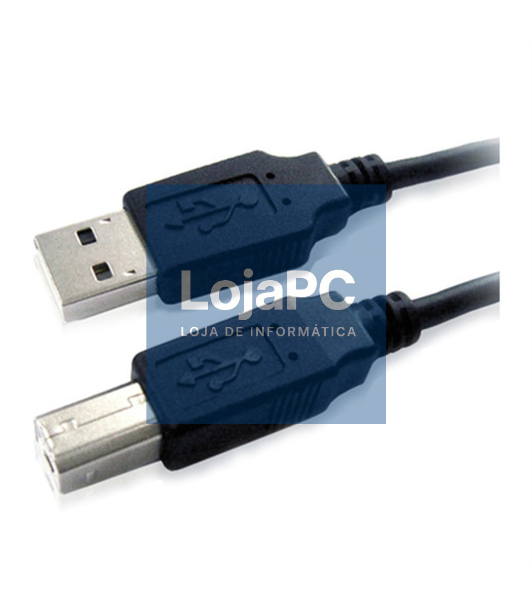 Cabo USB HQ tipo A/B 5.00m Preto — imagem 2