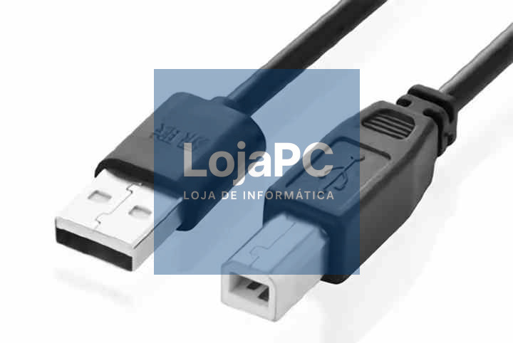 Cabo USB HQ tipo A/B 5.00m Preto — imagem 4