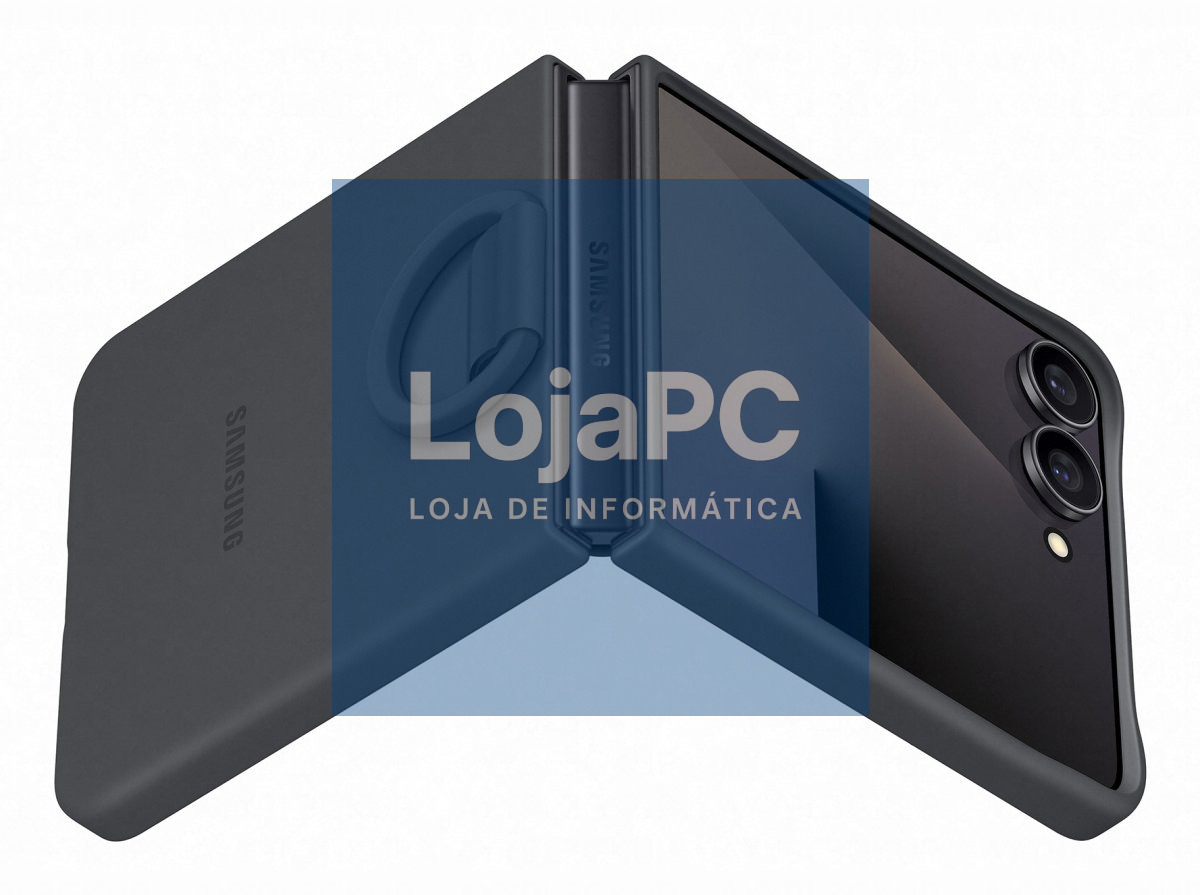 SAMSUNG Capa de Silicone com Anel B7 FLIP 7 Preto