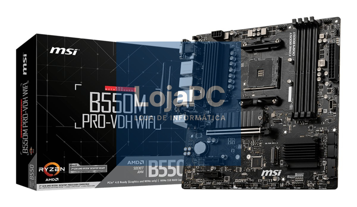 MSI B550M PRO-VDH WIFI AMD AM4 4xDDR4 HDMI/DP mATX
