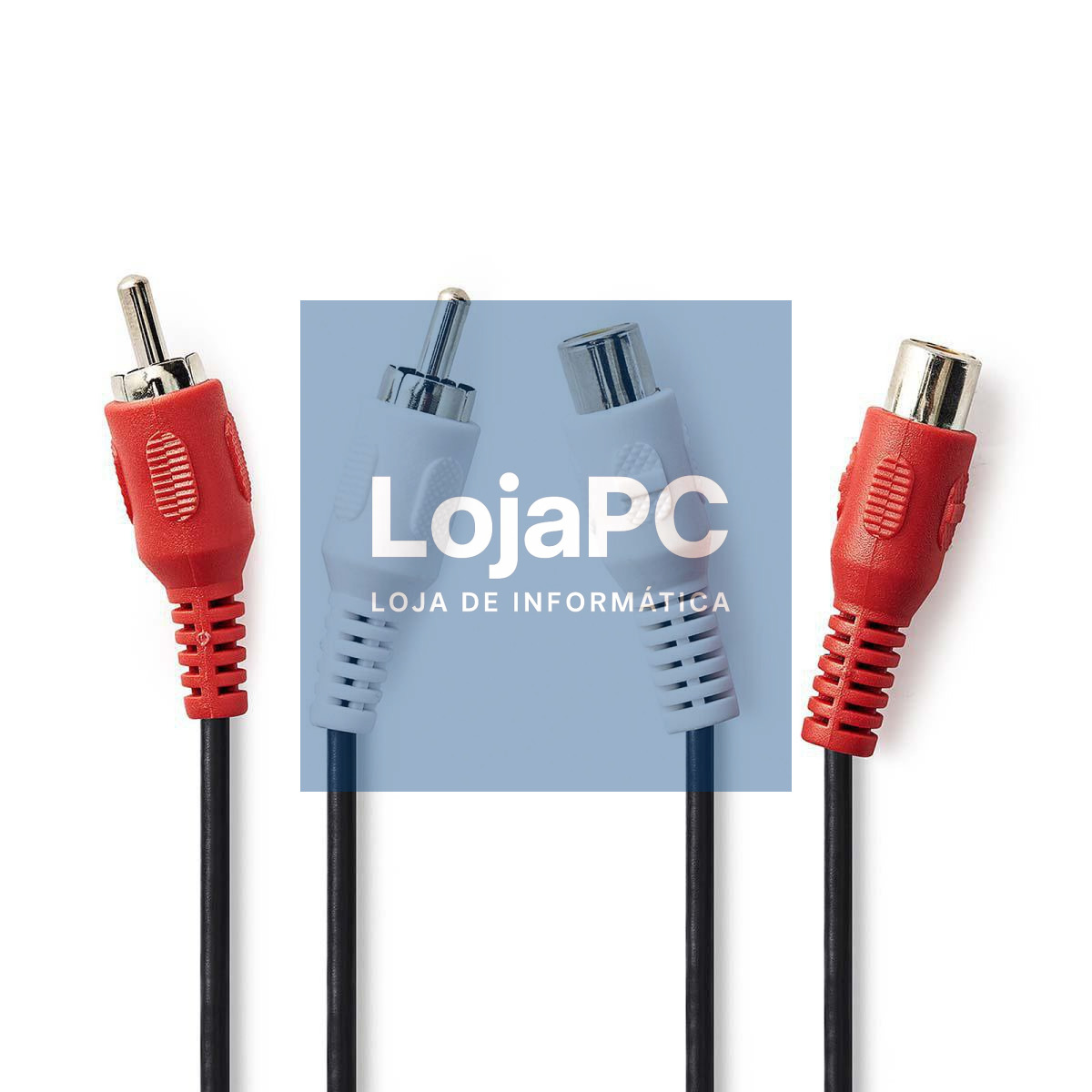 Cabo 2x RCA M/2x RCA M  5mts Preto — imagem 3