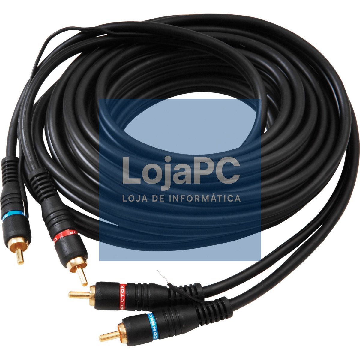 Cabo 2x RCA M/2x RCA M  5mts Preto — imagem 2