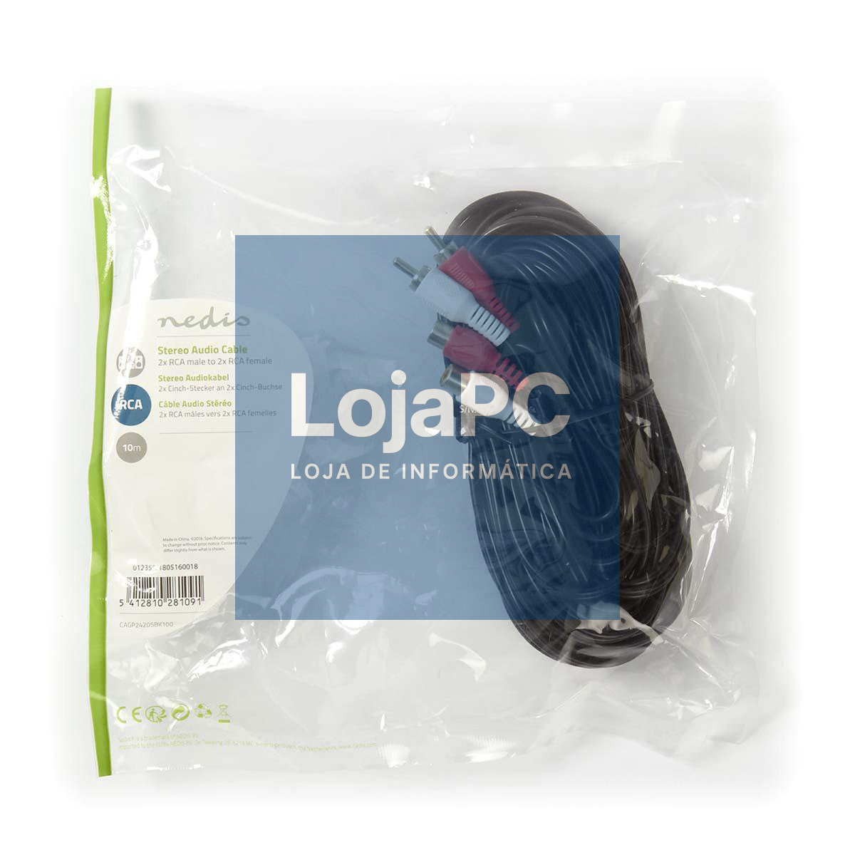 Cabo 2x RCA M/2x RCA M  5mts Preto — imagem 4