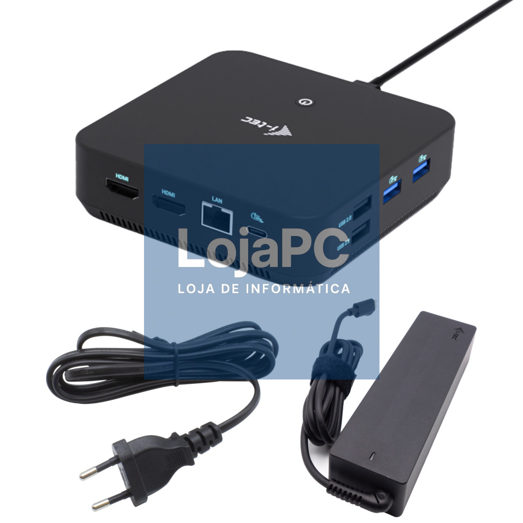I-TEC USB-C DS 2 x HDMI 1x DP 1x GLAN 1x USB-C 3.2 3x USB-A 3.2 2x USB 2.0 1x 3.5mm Audio/Mic 1x 100W USB-C Power Delivery + Charger