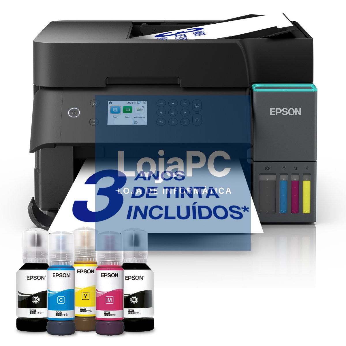 EPSON EcoTank ET-3950 Inkjet MFP A4 18ppm ISO USB WLAN Wi-Fi
