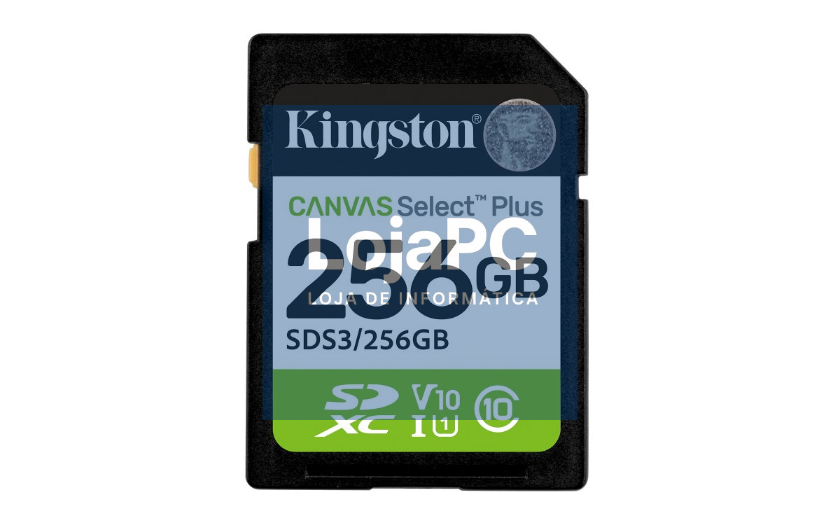 KINGSTON 256GB SDXC Canvas Select Plus Gen3 150MB/s C10 UHS-I U1 V10