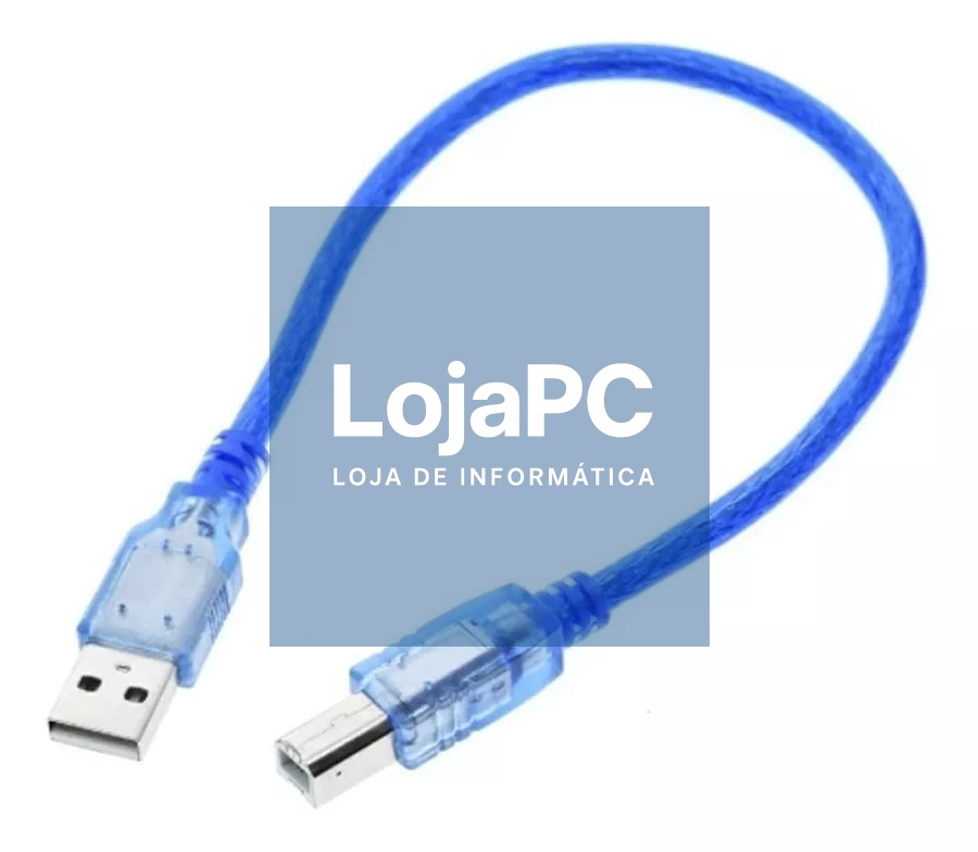 Cabo USB tipo A/B M/M 0.50m Transparente — imagem 4