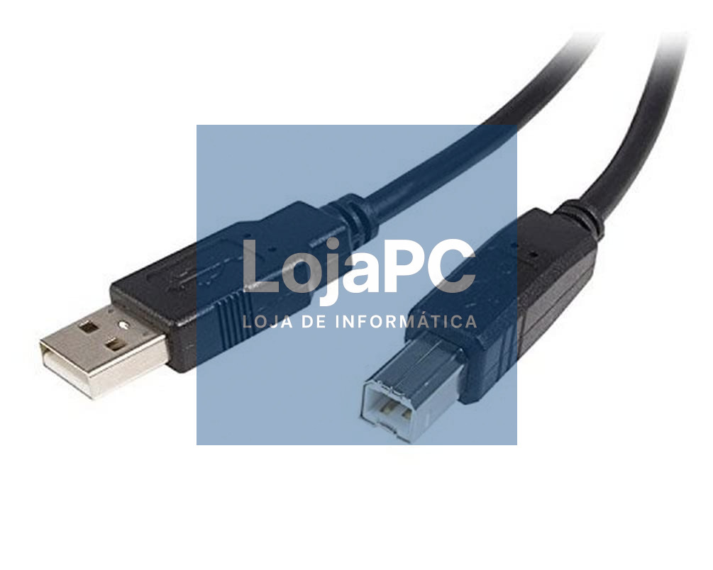 Cabo USB tipo A/B M/M 0.50m Transparente — imagem 3