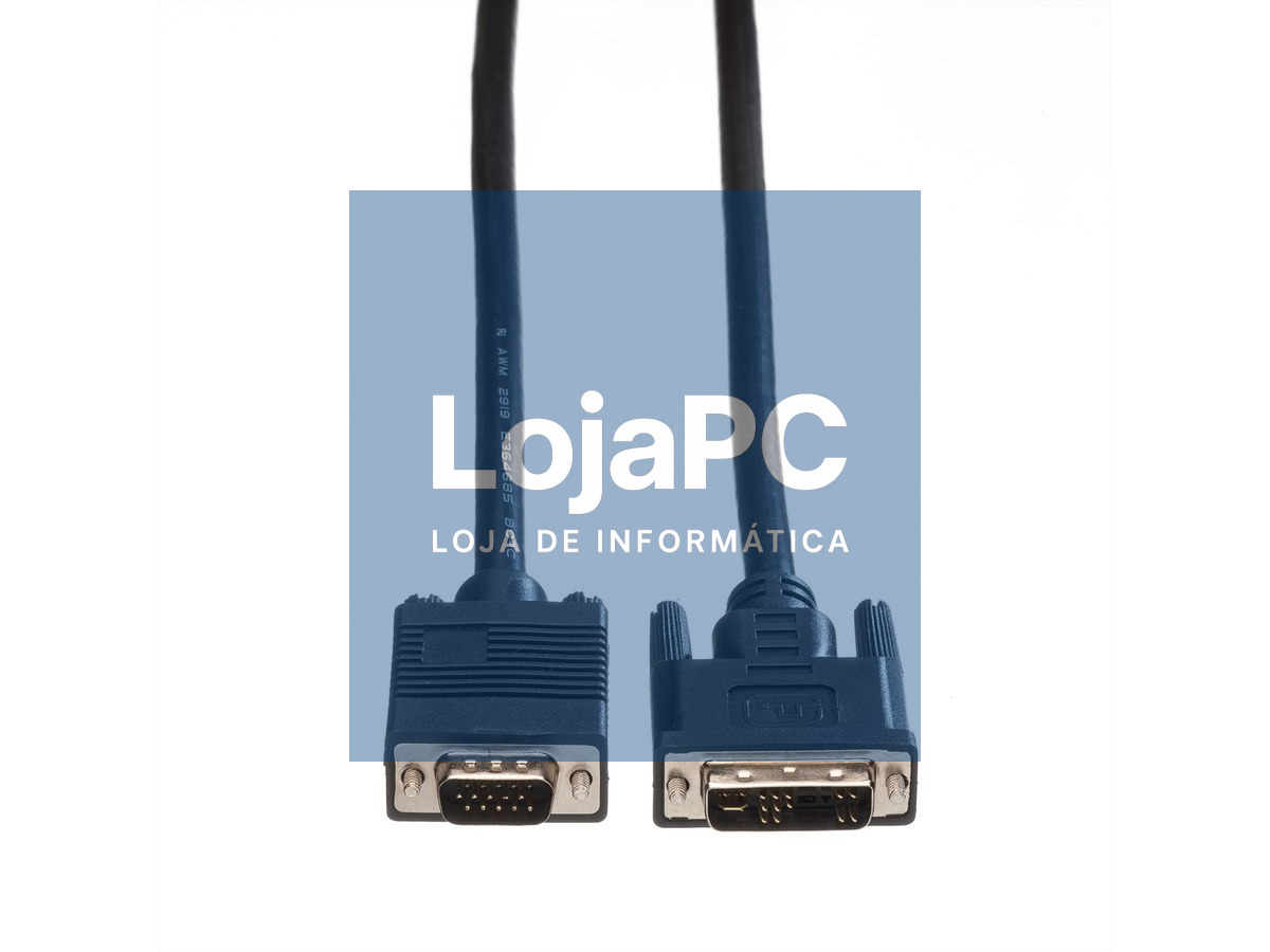 Cabo VGA DVI 12+5 / HDB15M 3.00m Preto