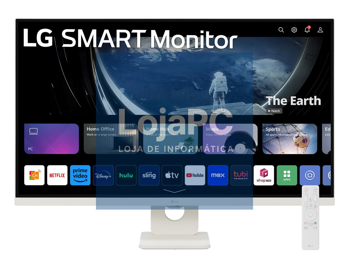 LG 32U721SA-W 31.5inch Smart Monitor UHD IPS WebOS 60Hz 5ms 250cd/m2 HDMI2.1x2 USB C PD 65W HUB USB